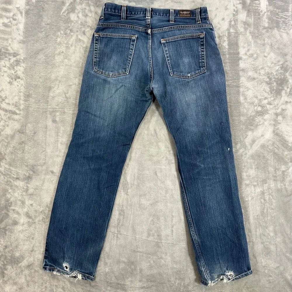 All American Clothing Straight Jeans Mens Size 32x30 Blue Distressed